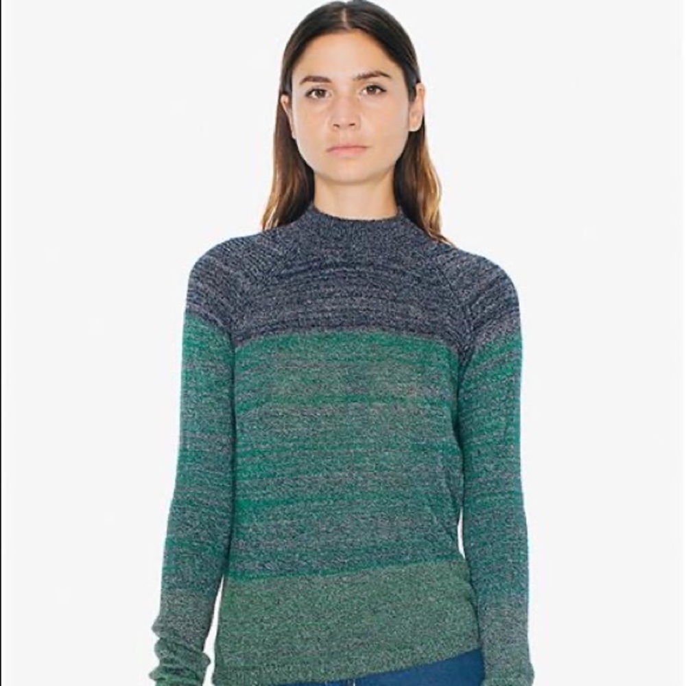 American Apparel Gaia Raglan Sweater size small in forest melange